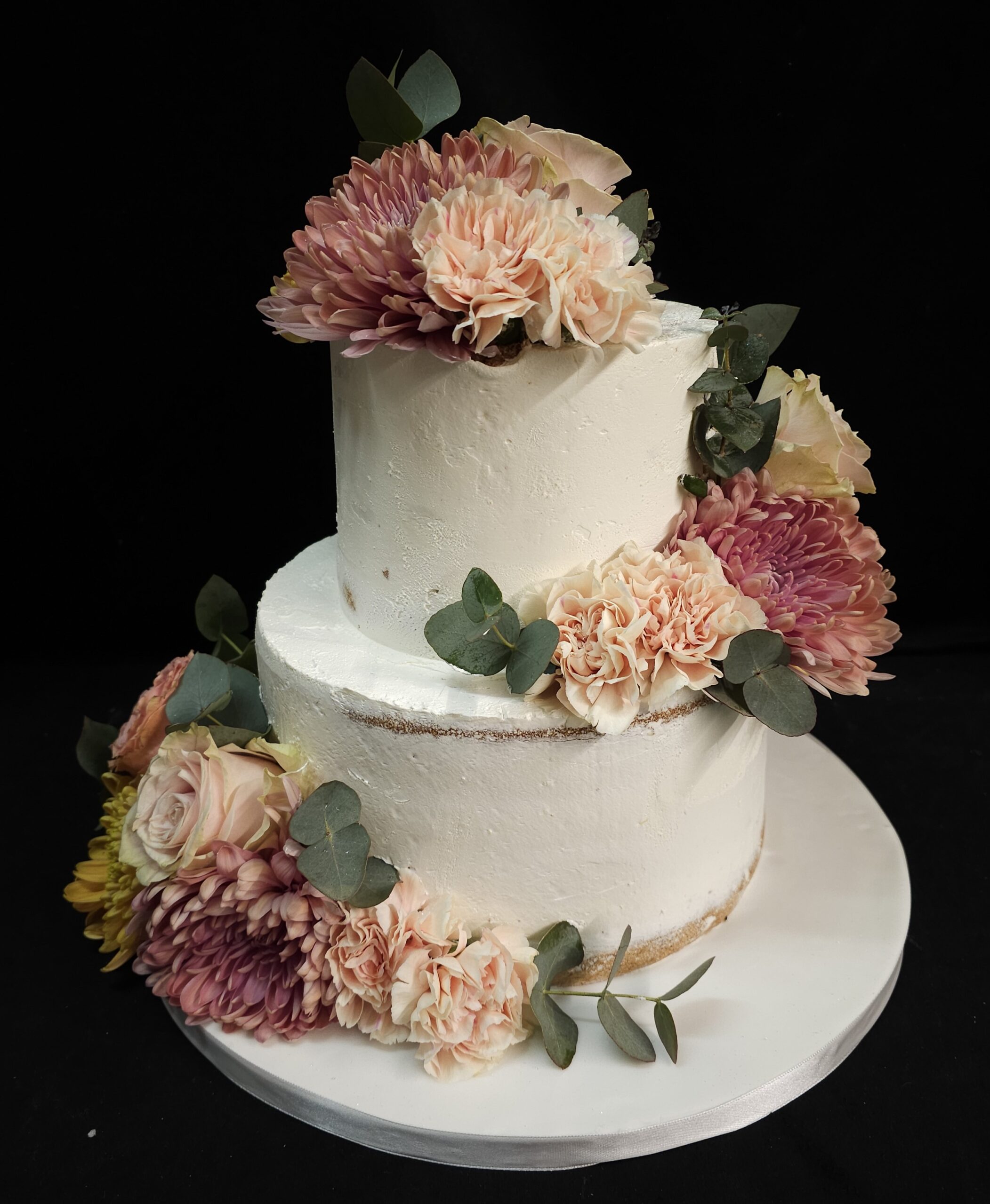 Bruidstaart naked oud roze B265